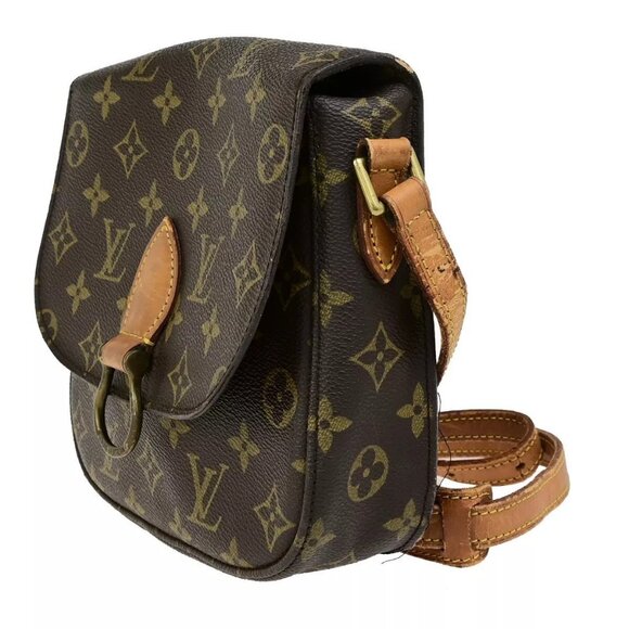 LOUIS VUITTON Saint Cloud MM Shoulder Bag Monogram Leather Brown M51243 - Picture 16 of 16